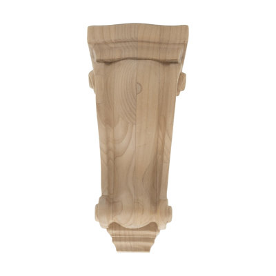 Corbeau classique en bois brut 8-1 / 4 po x 3-3 / 4 po x 2-5 / 8 po