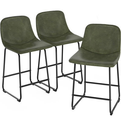 Tabourets de bar en cuir Parveena
