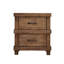Table de chevet en bois de chêne antique avec 2 tiroirs pour un look moderne