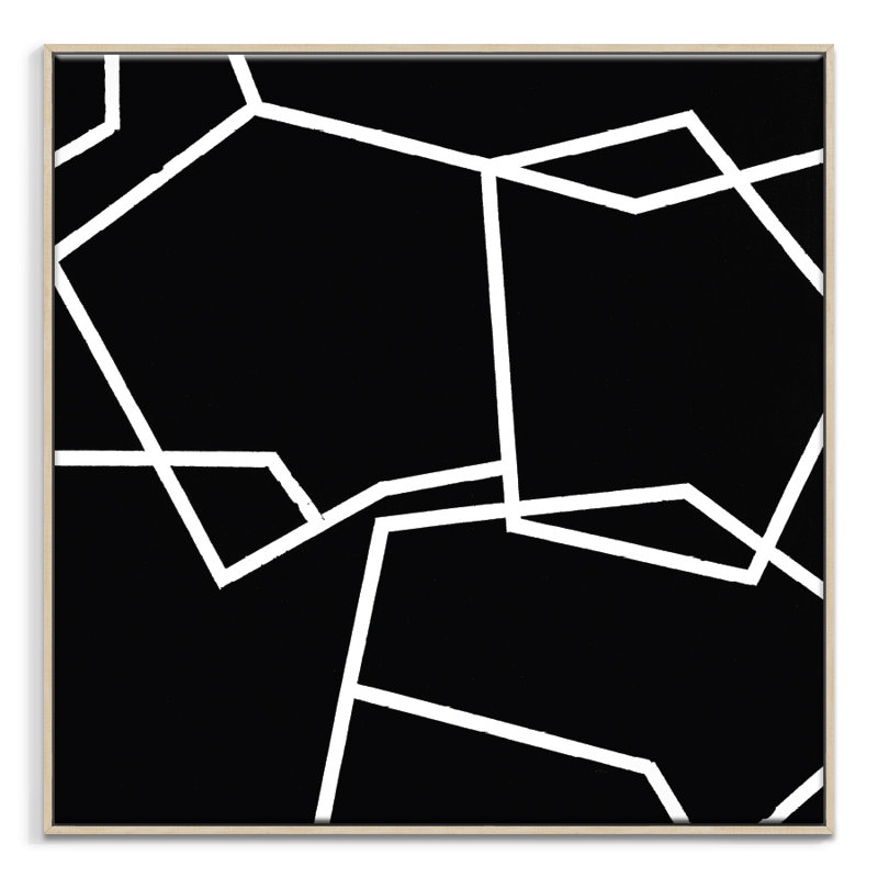 Geometric 2 by Chalie MacRae - Single Picture Frame Print on Canvas, Timber, 76cm H x 76cm W x 4cm D