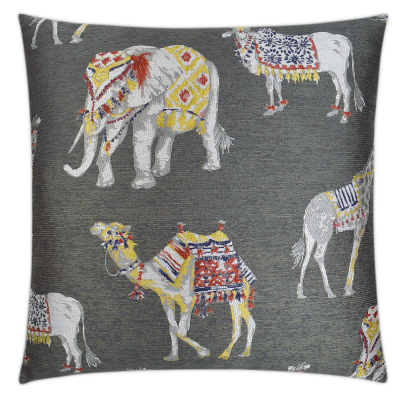 Animal Show Reversible Throw Pillow