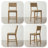 Cledia 21" Wide Rustic Farmhouse Style Solid Wood Ratten Seat Counter Stool