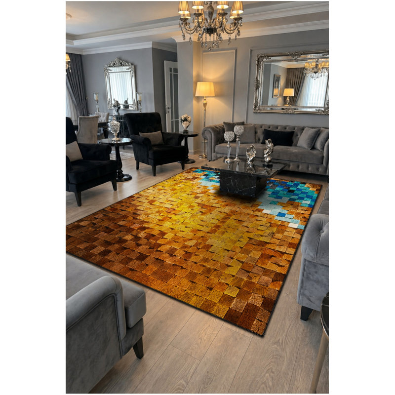 Tapis tissé à la crème Mosso, 4'11" x 7'7"