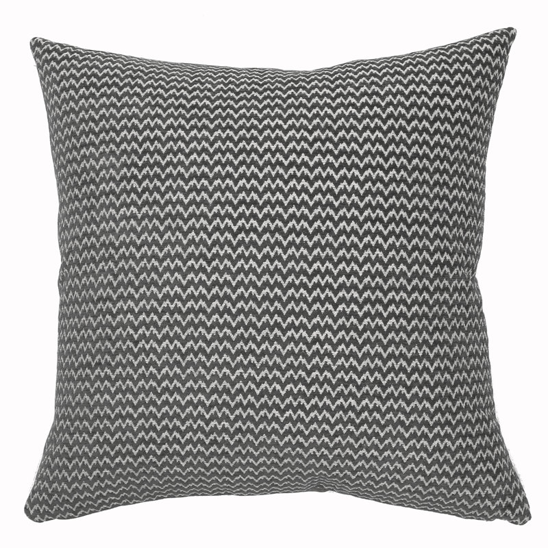 Bergen Square Pillow Cover & Insert, 22" x 22", Charcoal
