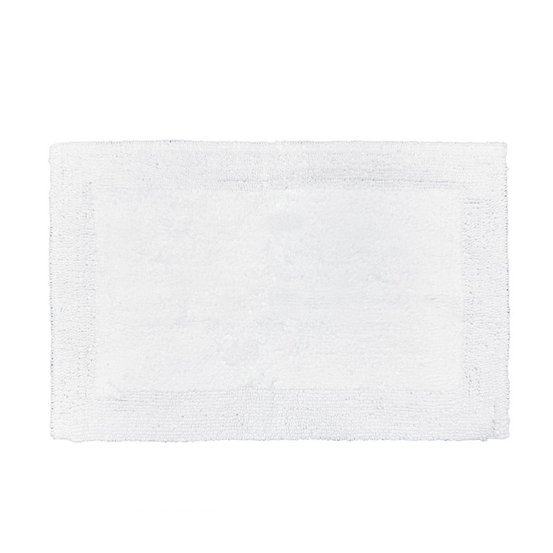 Ruthann Cotton Reversible Bath Mat, White