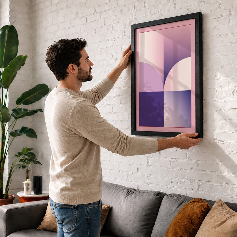Open Pages Minimalist - Print, Black, A3 - 42.0 x 29.7 cm