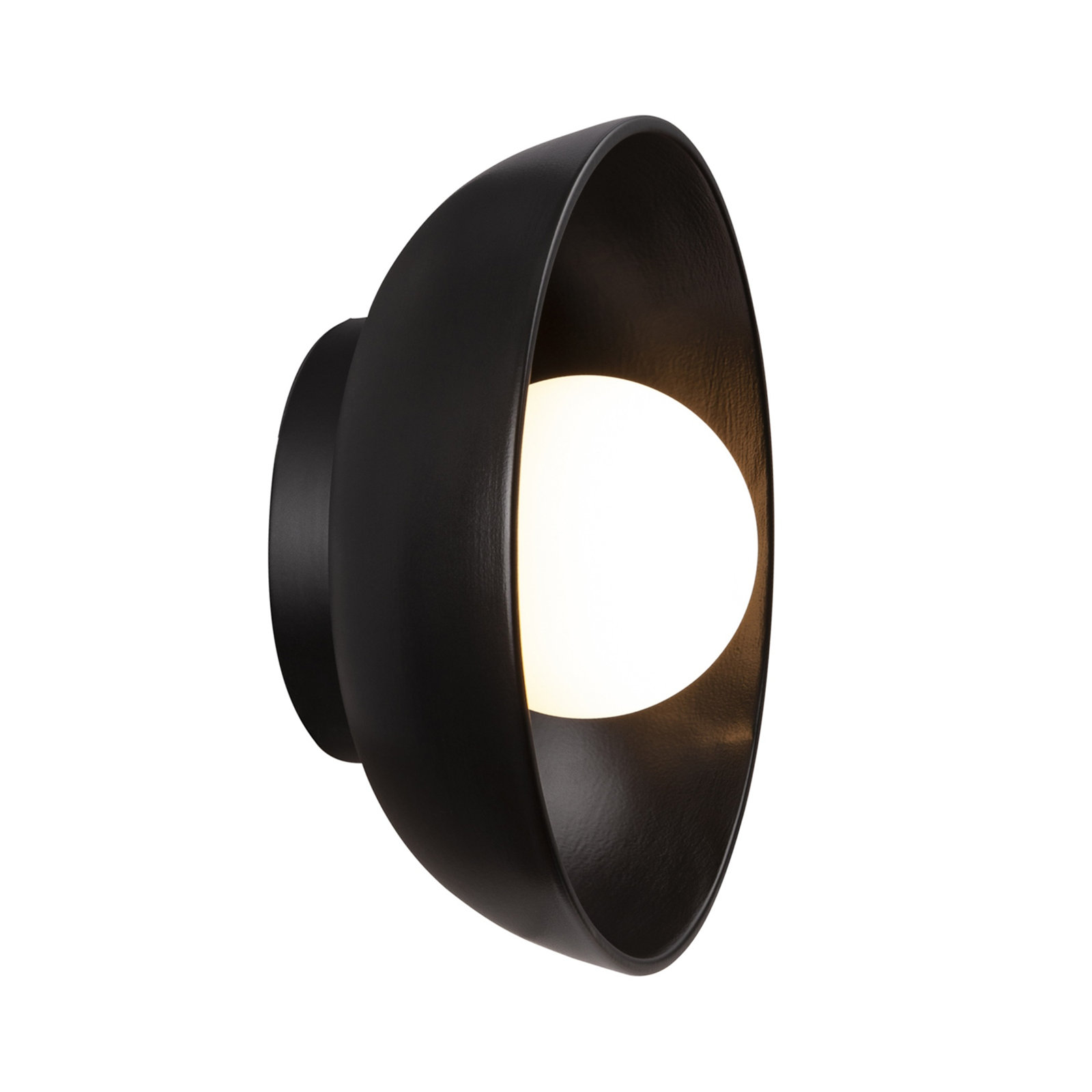 Rana Single Light Dimmable Ceramic Sconce, Carbon Matte Black