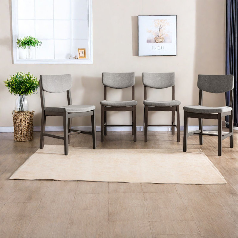 Rustic Farmhouse Dining Chairs, Solid Wood, Upholstered, Multipurpose
