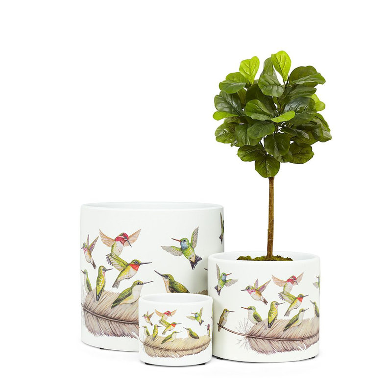 Ceramic Pot Planter, 4.5" H x 4.5" W x 4" D