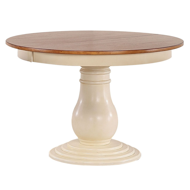 Sikeston Extendable Oval Solid Wood Dining Table