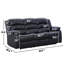 Emryn 81.5'' Wide Modern and Super Soft Faux Leather Manual Reclining Sofa with Wide Backrest-101672670