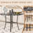 Kasandra 36” Round Dining Table for 4 People, Black Faux Marble Kitchen Table with Metal Base, Space Saving Circle Dinner Table, Small Space Wood Kitchen & Dining Room Tables for Breakfast Nook, Apartment, Dining Room, Living Room-1282729841