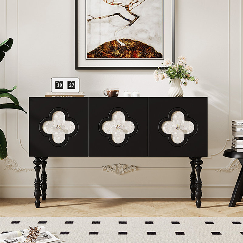Armoire d'appoint Retro Shell, H 33,46 po x l 59,06 po x P 15,75 po