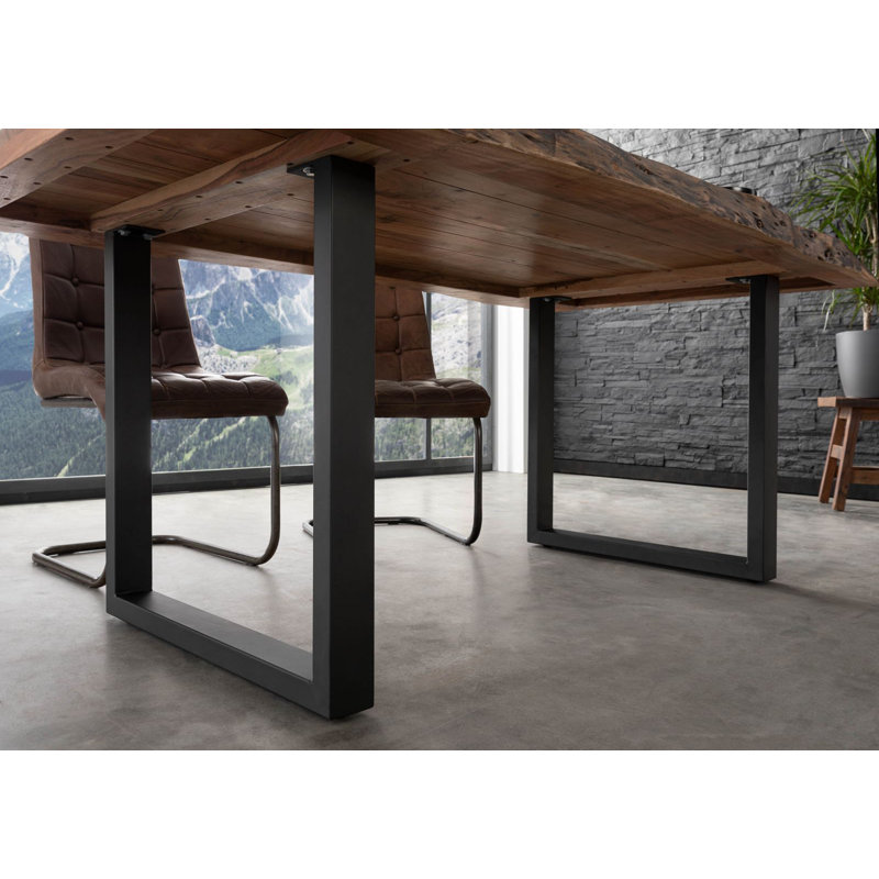 Dining Table, Natural, Anthracite, H76 x L180 x W90cm