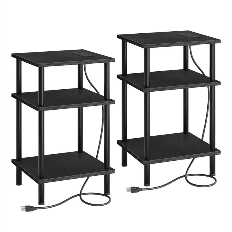 Ensemble de tables de bout Ayseli, Noir