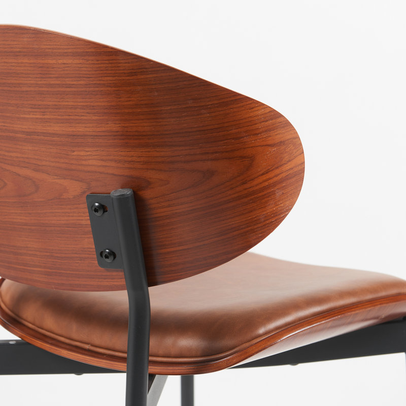 Ensemble de 2 chaises de salle à manger Mid-Century, Brown