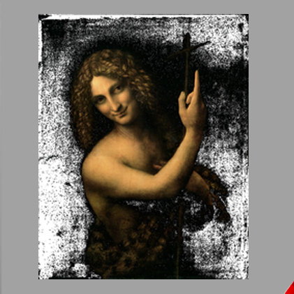 Adhésif décoratif Da Vinci St. John the Baptist (1513), H 36 po x l 28,5 po