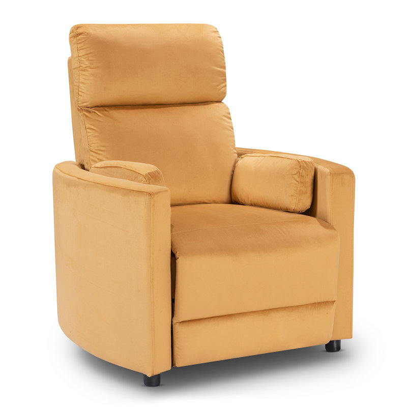 Isabella 88cm Wide Velvet Standard Recliner, Gold