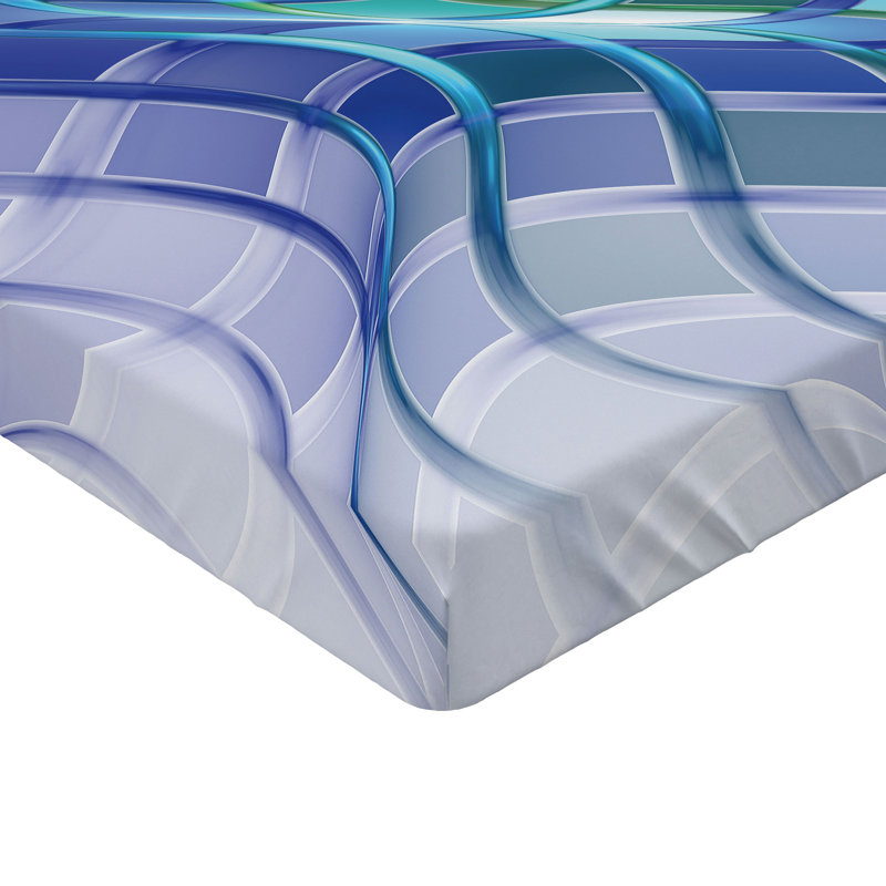 Ambesonne Fitted Sheet 2-Pack, Blue/Purple Abstract, Queen Fitted Sheet