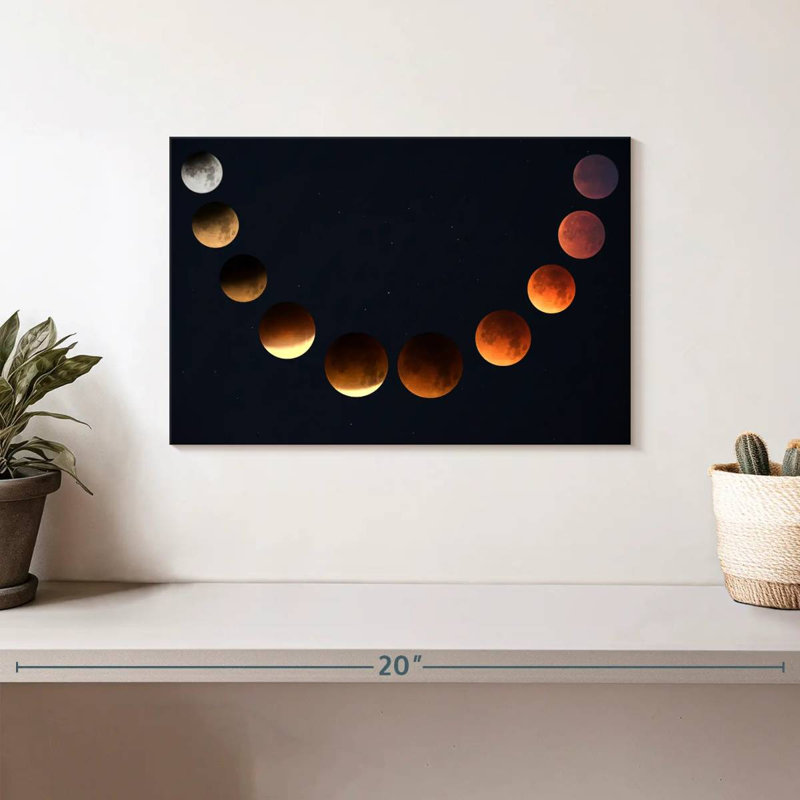 Oberle Lunar Cycle Moon Phase, 8" H x 12" W