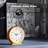 4.5" Analogue Alarm Clock,Small Retro Desk Clock Battery Operated,Slient Metal Table Clock With Light (Orange)