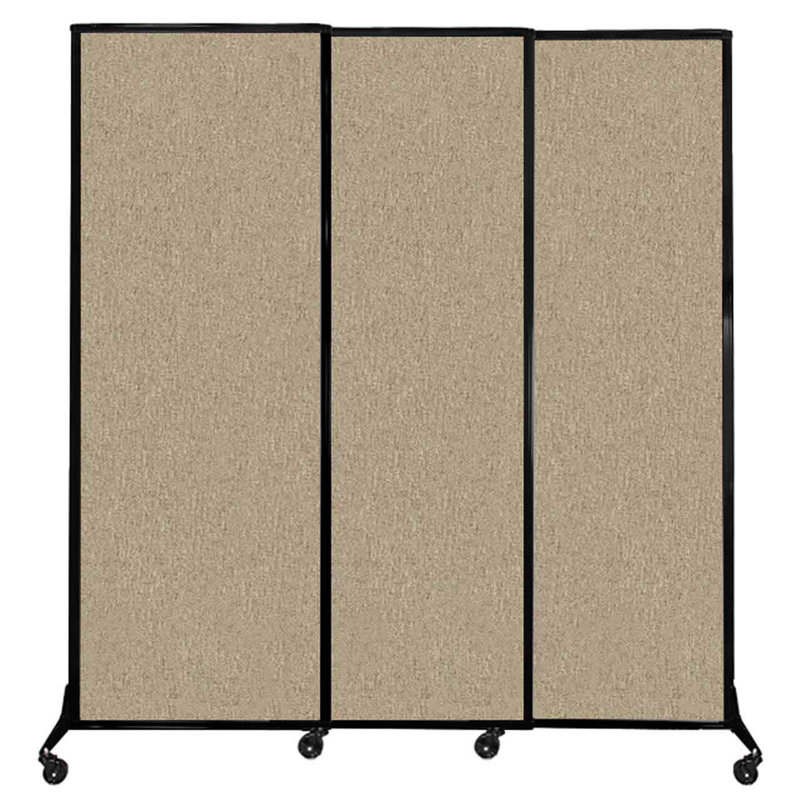 Cloison coulissante à 3 panneaux QuickWall, H 88 po x l 84 po, Seigle
