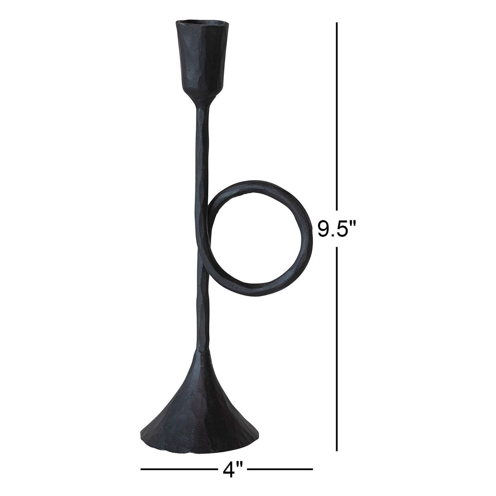 Truly Candlestick Holder, 9.5" H x 4" W x 2.75" D