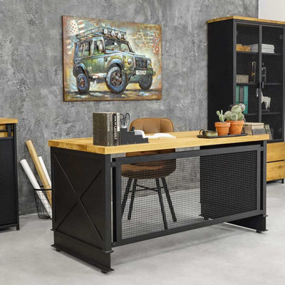 Elio Solid Wood Steel