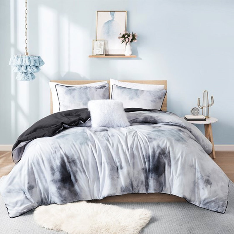 Édredon multicolore aquarelle Tie Dye, literie intérieure douce, housse en microfibre