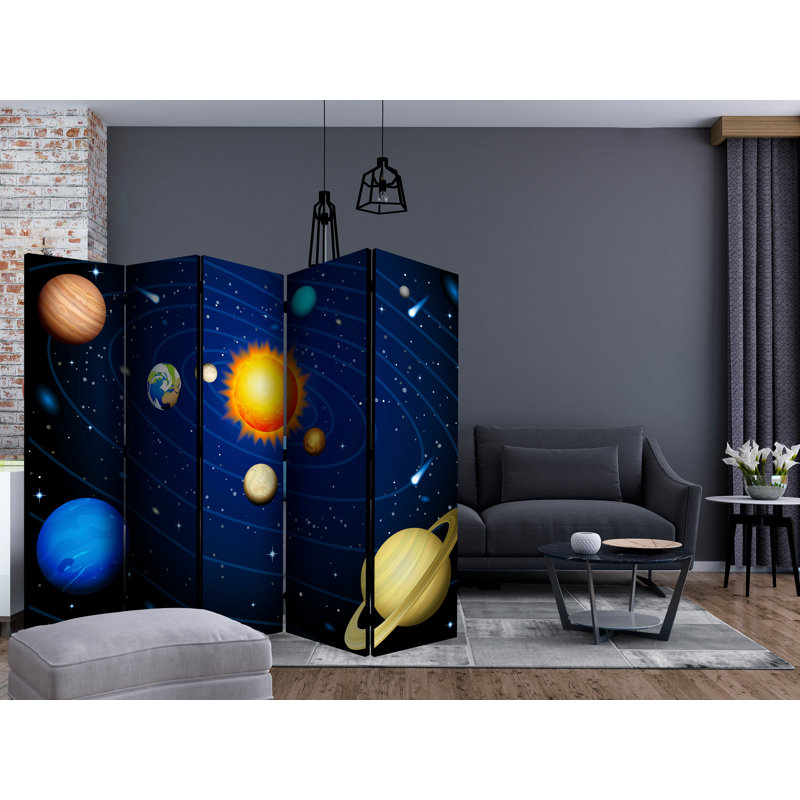 225cm W x 172cm H 5 - Panel Acoustic Room Divider Folding Room Divider