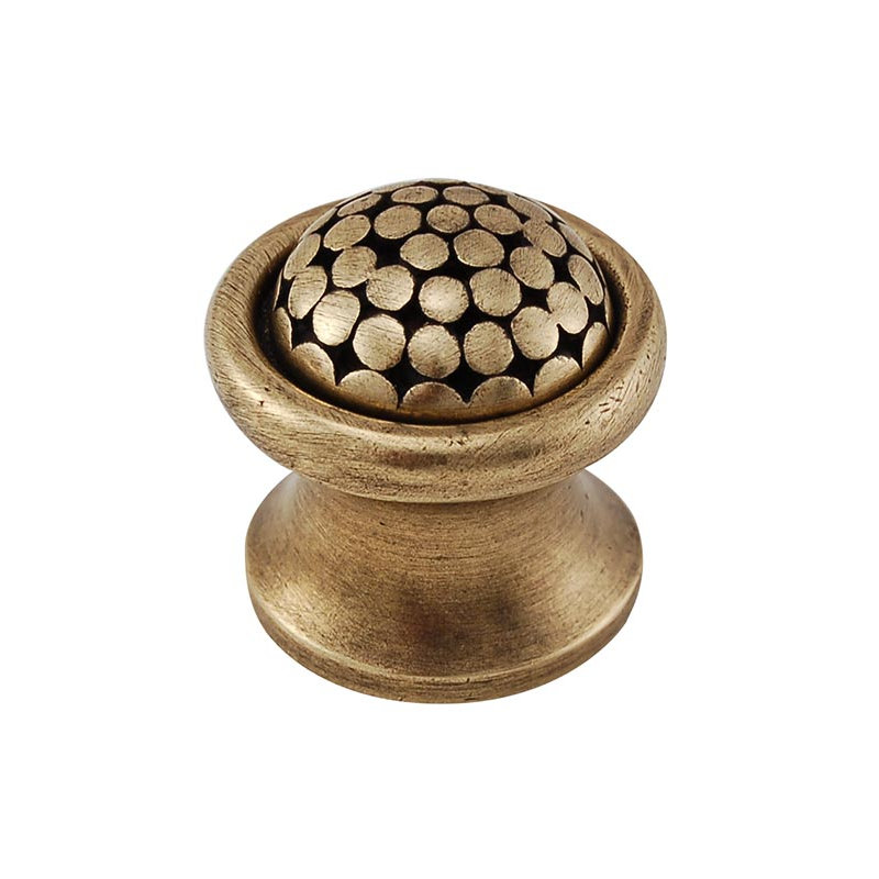 Tiziano Mushroom Knob, Antique Brass, 0.875" H x 0.875" W x 0.875" D