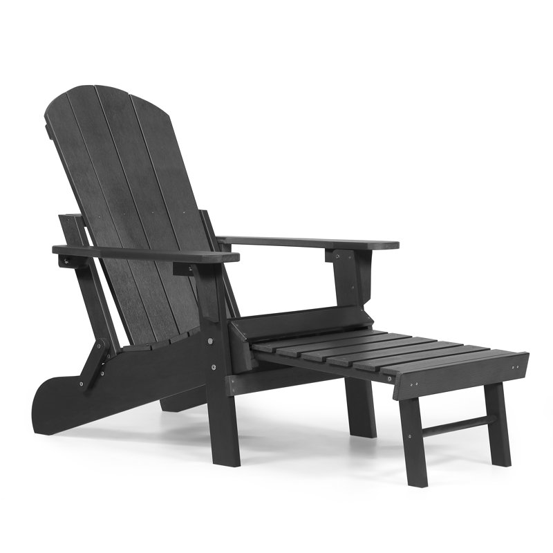 Chaise Adirondack pliante Hurley Morphew, Gris foncé