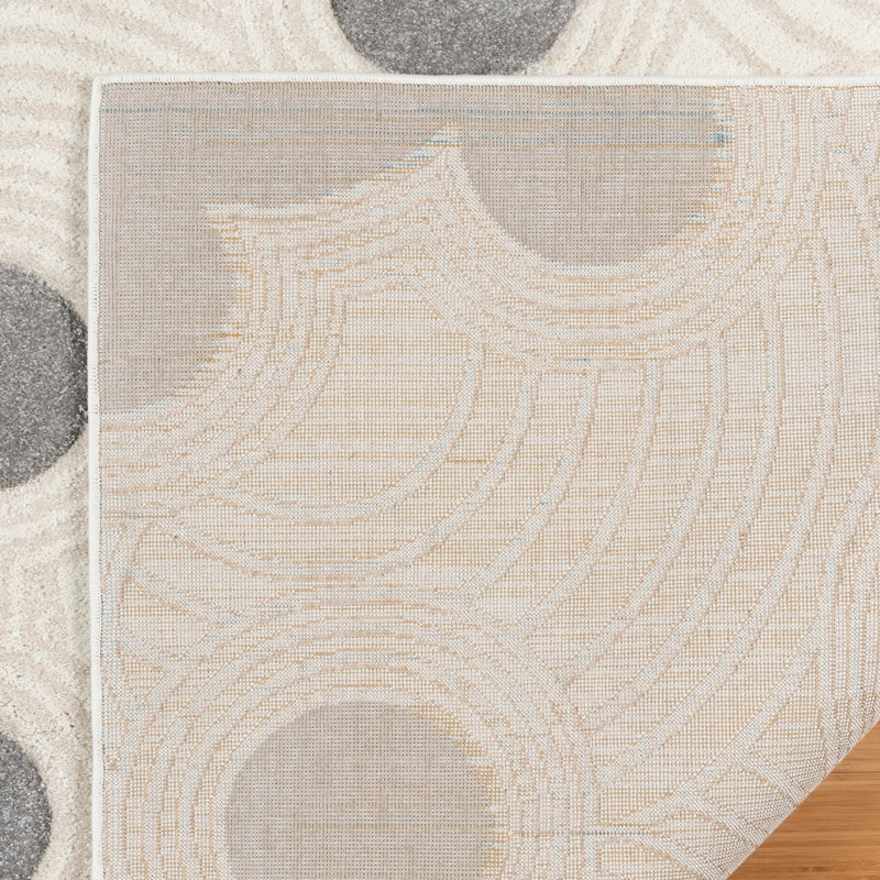 Disney Bravo Mickey Mouse Pop Art Modern Geometric Gray/ Ivory Area Rug, Runner 2'7" x 8'