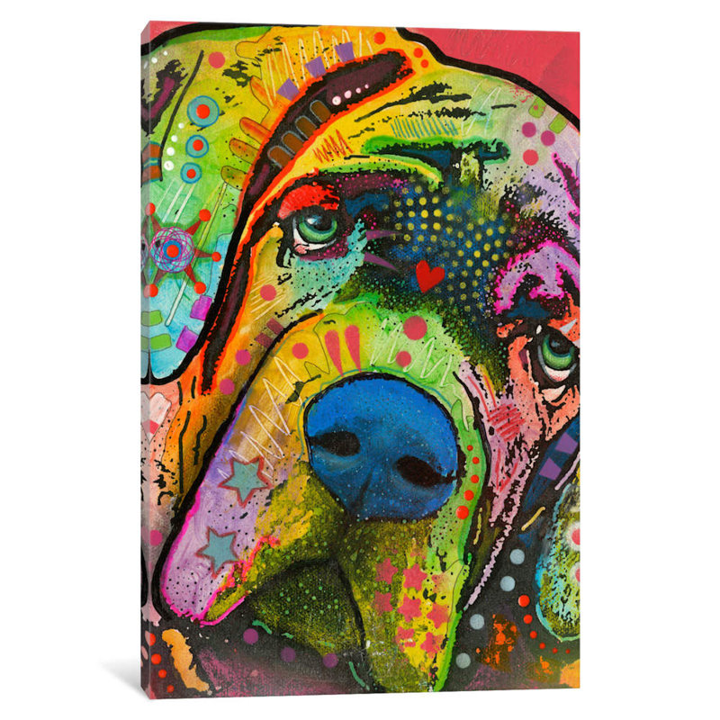 Mastiff by Dean Russo - Print on Canvas, No Frame, 66.04 cm H x 45.72 cm W x 1.91 cm D