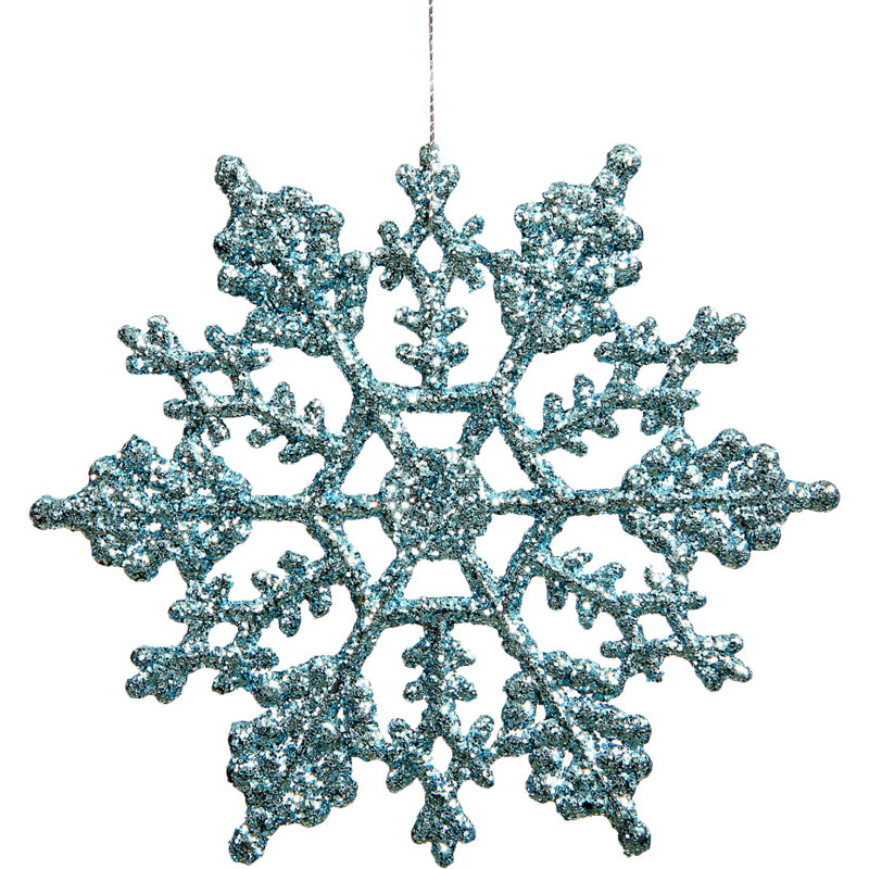 Ornement de Noël flocon de neige, Bleu pastel