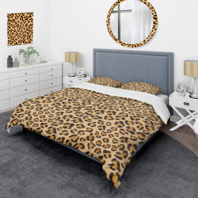 Ensemble de housse de couette en microfibre noir / brun 3 pièces