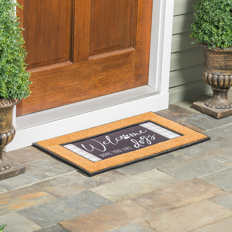 Welcome Dogs Sassafras Switch 22" x 10" Non-Slip Outdoor Door Mat