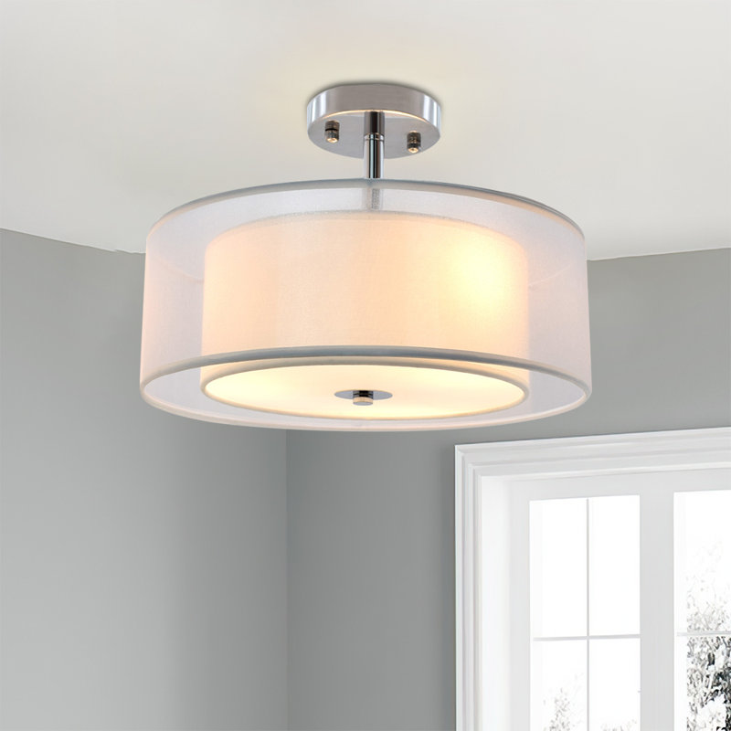 Eissa Fabric Semi Flush Mount