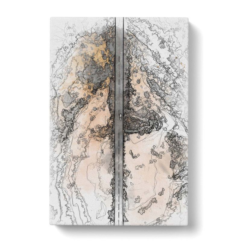 All Alone In The Desert In Abstract - Wrapped Canvas Print, 91cm H x 60cm W x 3cm D