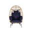 Fauteuil à œufs avec coussin d'extérieur lavable et coussin-781474222