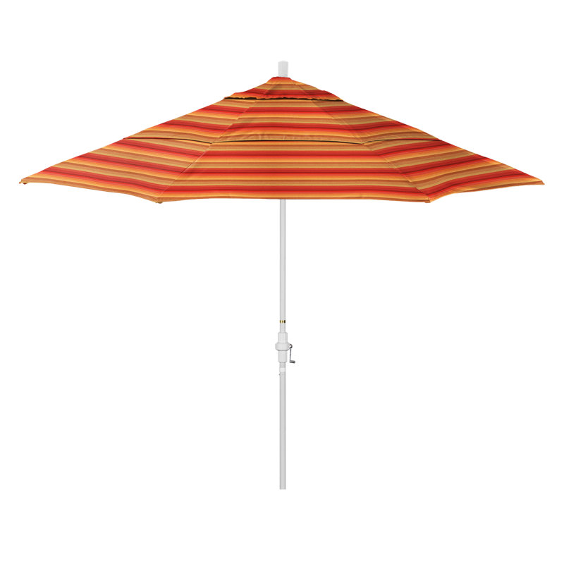 Parasol de marché Broadmeade octogonal Sunbrella, Sunbrella® Astoria Sunset, Blanc mat