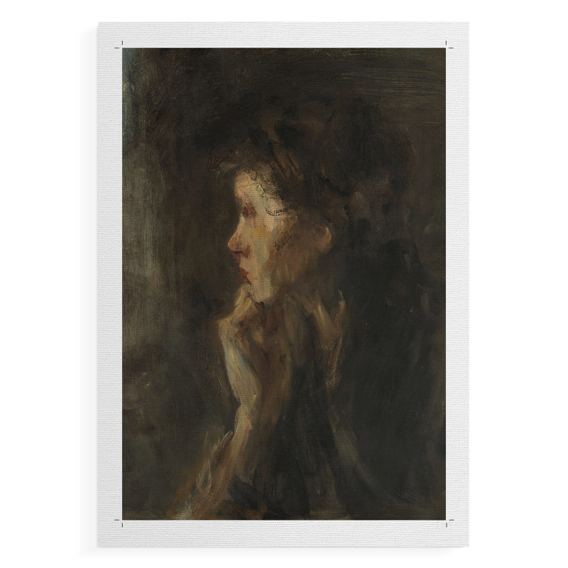 Impression de portrait rétro Cxxxx - reproduction de toile seulement - non encadrée