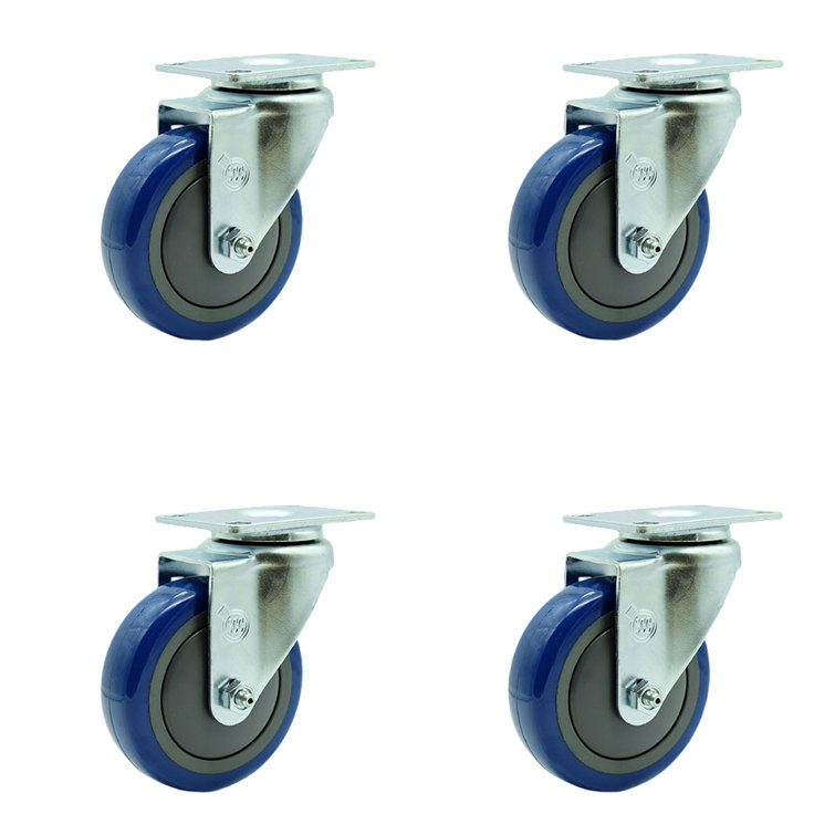 4 Swivel Stem Casters for Utility Carts - 4/Set