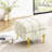 22 Inches Anti-Scratch Leather Storage Ottoman, Pet Friendly Entryway Bench With Golden Stainless Steel Legs-1566973676