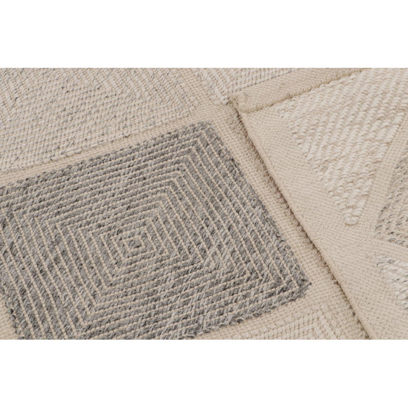 Scandinavian Wool Geometric Area Rug, Rectangle 10' x 14'