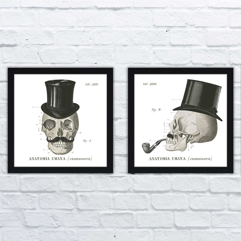 Dandy Bones I - ensemble de 2 reproductions de cadres photo, H 16,5 po x l 33 po, Pas de tapis