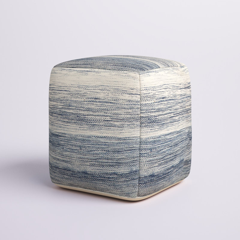 Repose-pieds Teagan, Mélange de polyester bleu