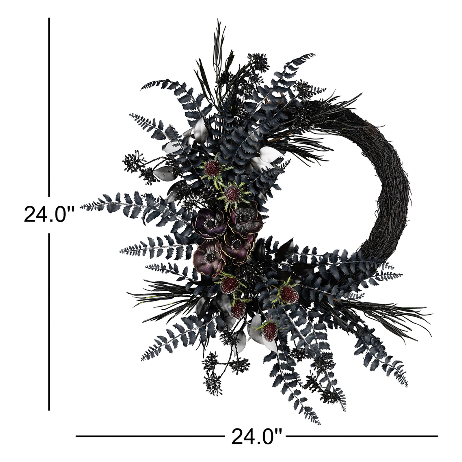 The Holiday Aisle® 24" Fern Wreath