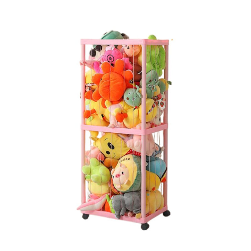 Large Storage Bin, Collapsible Clothes Hamper for Laundry, Holds Plush Toys, Pink