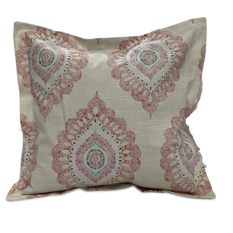 Damask Cotton Blend Reversible Pillow Cover